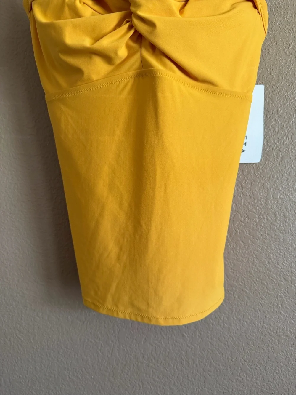 Athleta Yellow Twist up Swim Tankini Top Size 36D/DD NWT